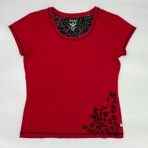 Chico’s Zenergy Red Short Sleeve Top, Small